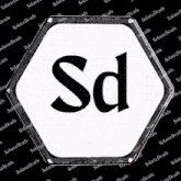 a hexagonal shape with the letter sd inside