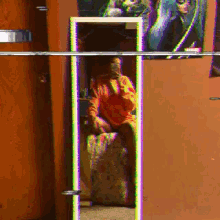 a person is taking a selfie in front of a full length mirror