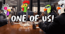 One Of Us Chicken Derby GIF - One Of Us Chicken Derby Wolf Of Wall Street GIFs