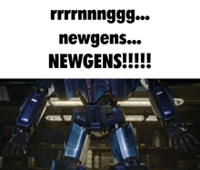 a picture of a robot next to a sign that says " newgen "
