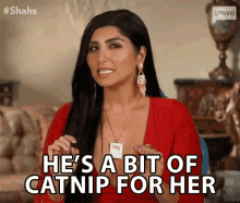 Hes A Bit Of Catnip For Her Attractive GIF - Hes A Bit Of Catnip For Her Attractive Appealing GIFs