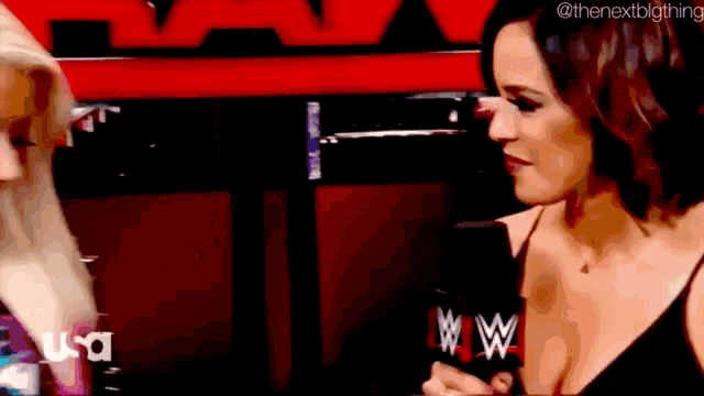 Alexa Bliss Charly Caruso GIF Alexa Bliss Charly Caruso Interview Discover Share GIFs