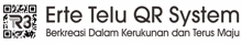 a logo for erte tele qr system with a qr code