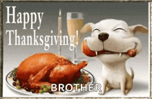 Happy Thanksgiving Dog GIF - Happy Thanksgiving Dog Celebrate GIFs