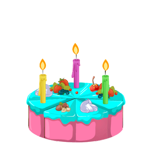 торт день рождения Sticker - торт день рождения поздравляю Stickers