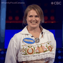 Laughing Kristina GIF - Laughing Kristina Family Feud Canada GIFs
