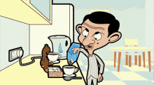 breakfast milk carton bad luck cartoon animation