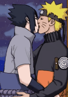 Naruto And Sasuke Sasunaru GIF