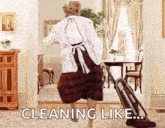 Robin Williams Cleaning GIF