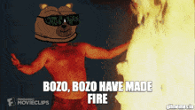 Cast Away Fire Bozo Bozo Make Fire GIF - Cast Away Fire Bozo Bozo Make Fire Bozo Have Made Fire GIFs