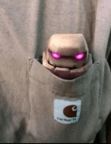 a carhartt t-shirt with a robot in the pocket .