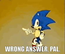 Sonic The Hedgehog Sega Cd GIF - Sonic The Hedgehog Sega Cd Wrong Answer Pal GIFs