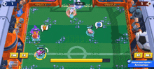 a soccer game is being played on a computer screen
