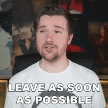 Leave As Soon As Possible Jimmy GIF