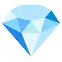 a blue diamond with a triangle in the center