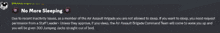 a screenshot of a discord server says no more sleeping
