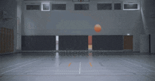 an empty basketball court with the words shutterstock written on the bottom