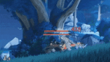 a screenshot of a video game with a tree in the background and the numbers 285 214 on the screen