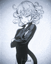 a black and white drawing of a girl with the word passive on the bottom left