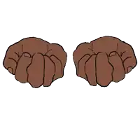 a pair of hands holding a red and blue pill