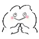 a pixel art drawing of a frog with a smiley face and a pink cheek .