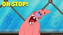 Oh Stop GIF - Patrick Oh Stop Shy GIFs