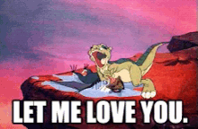 ducky let me love you land before time love hug