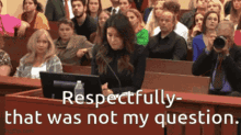 Camille Vasquez That Was Not My Question GIF - Camille Vasquez That Was Not My Question Not What I Asked GIFs