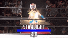 a female wrestler in a stardom world ring