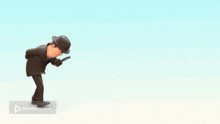 a cartoon of a detective looking through a magnifying glass with the caption ok who shit myself