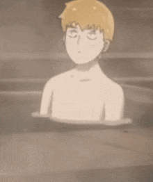 a cartoon of a man taking a bath in a bathtub .