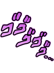 a white background with purple letters that say jojo 's bizarre adventure on it