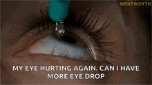 Eye Drops Wentworth GIF - Eye Drops Wentworth Putting Eye Drops On My Eye GIFs