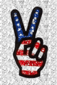 Peace Fingers Usa Colors GIF - Peace Fingers Usa Colors America GIFs