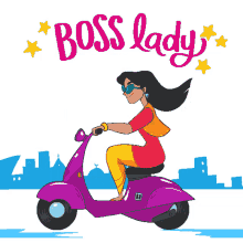dilliwali boss lady motorcycle purple scooter cruising