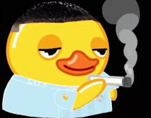 Duck Smoking Foden GIF - Duck Smoking Foden Haha Classic GIFs