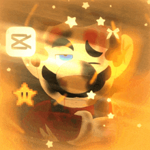 a drawing of mario with a speech bubble that says x