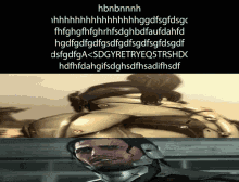 a picture of a man in a helmet with the words hbnbnnh on the bottom