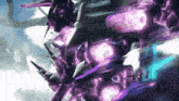 a computer generated image of a purple robot