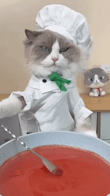 Cooking Puff GIF - Cooking Puff Meow Chef GIFs