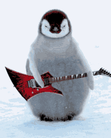 Penguin Guitar GIF - Penguin Guitar Music GIFs