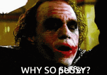 a picture of the joker with the words why so buffet