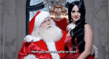 Naughty Or Nice GIF - Katy Perry Santa Claus Naughty Or Nice GIFs