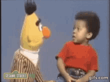 Bert Sesame Street GIF - Bert Sesame Street Conversation GIFs