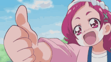 Hugtto Precure Pretty Cure GIF - Hugtto Precure Pretty Cure Thumbs Up GIFs