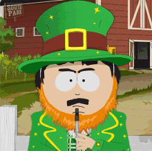 playing the flute randy marsh south park south park credigree weed st patricks day south park s25e6