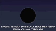 bagian tengah lubang hitam menyerap semua cahaya yang ada galaksi gravitasi edukasi