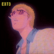 a glowing image of a person with the word exit3 written above it