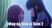 anime risk of rain2 girls kissing