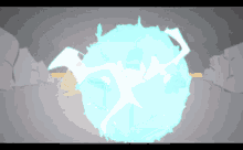 a cartoon drawing of a lightning bolt coming out of the ground